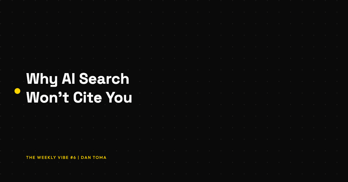 Why AI Search Won't Cite You