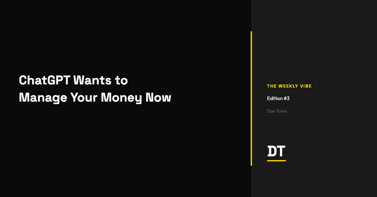 ChatGPT Wants to Manage Your Money Now