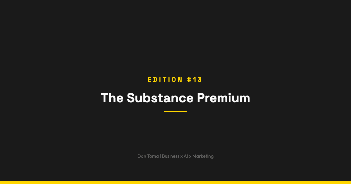 The Weekly Vibe #13: The Substance Premium