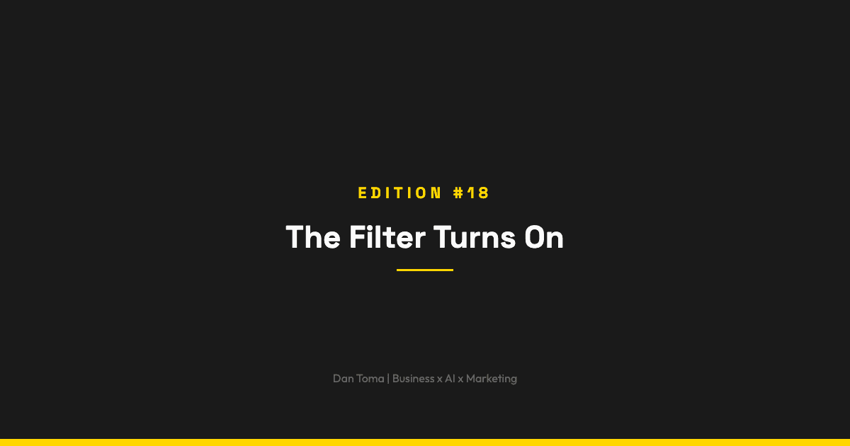 The Weekly Vibe #18: The Filter Turns On