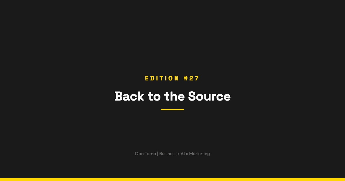The Weekly Vibe #27: Back to the Source