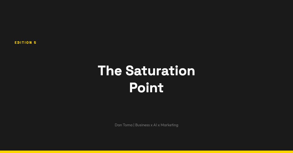 The Weekly Vibe #5: The Saturation Point